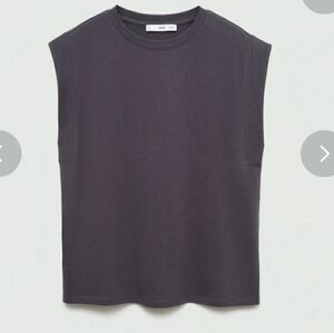 Short-sleeved cotton t-shirt -charcoalXL·New with tags·Mango